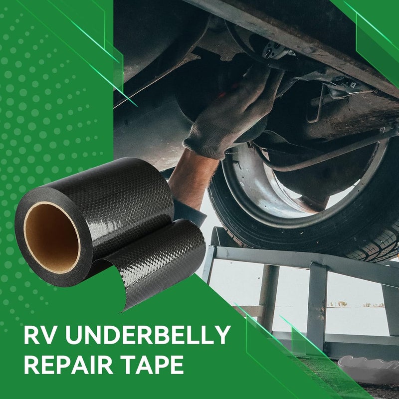 RVINGPRO شريط تحت الجسم RV 6" x50'، مادة تحت الجسم RV، لاصق دائم مقاوم للماء لإصلاح RV، مقطورة السفر، المنزل المتنقل، رقعة إصلاح تمزق - Image 2